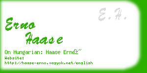 erno haase business card